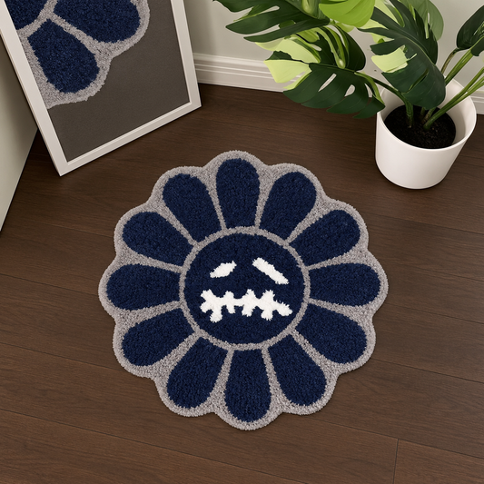 Blue Flower Rug